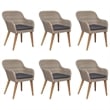 vidaXL Dining Set in Brown and Dark Gray