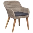 vidaXL Dining Set in Brown and Dark Gray
