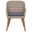 vidaXL Dining Set in Brown and Dark Gray