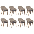 vidaXL Dining Set in Brown PE Rattan Large Removable Covers
