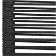 vidaXL Cotton Rope/Powder-Coated Steel/Tempered Glass Dining Set in Black