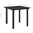 vidaXL PVC Rattan/Powder-Coated Steel/Glass Dining Set in Black