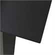 vidaXL PVC Rattan/Powder-Coated Steel/Glass Dining Set in Black