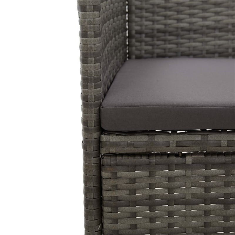 vidaXL 5 Piece Dining Set in Gray and Brown