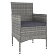 vidaXL 5 Piece Garden Dining Set in Gray