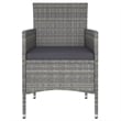 vidaXL 5 Piece Garden Dining Set in Gray