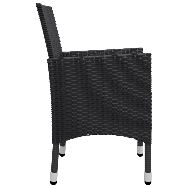 vidaXL Dining Set in Black and Cream
