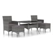 vidaXL Garden Dining Set in Gray