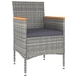 vidaXL 5 Piece Garden Dining Set in Gray