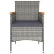 vidaXL 5 Piece Garden Dining Set in Gray