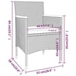 vidaXL 5 Piece Garden Dining Set in Gray