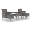 vidaXL 5 Piece Garden Dining Set in Gray