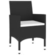 vidaXL Garden Dining Set in Black