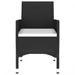 vidaXL Garden Dining Set in Black