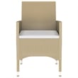 vidaXL Garden Dining Set in Beige