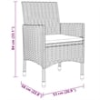 vidaXL Garden Dining Set in Beige