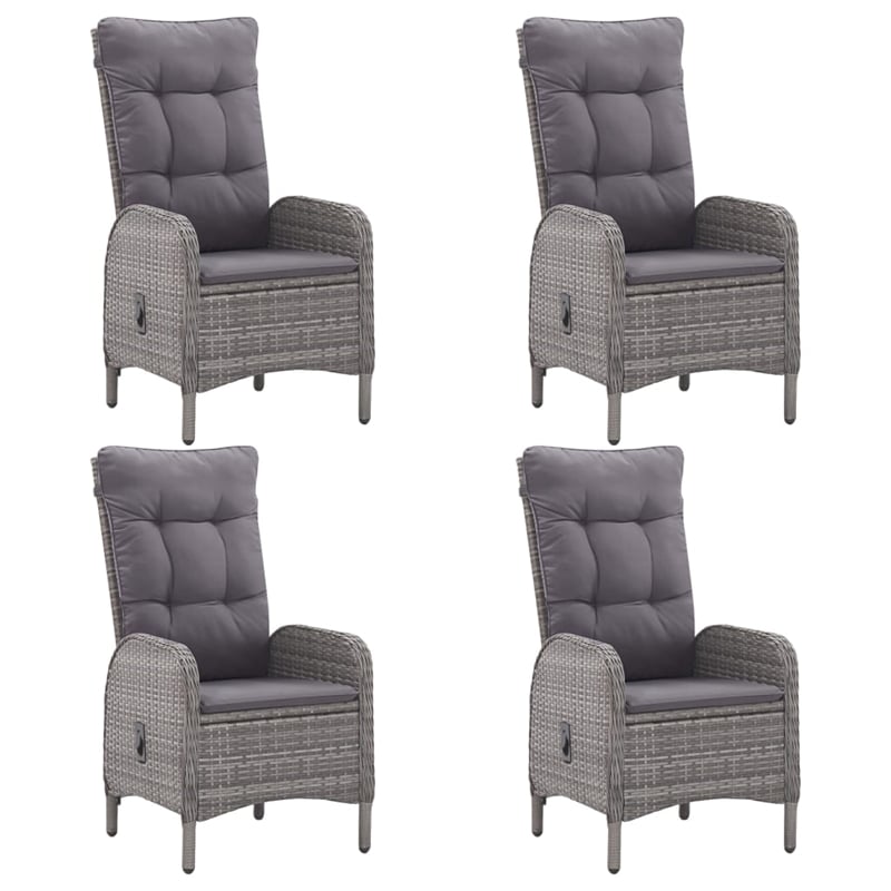 vidaXL 5 Piece Garden Dining Set in Gray