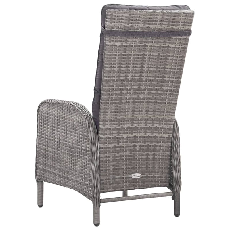 vidaXL 5 Piece Garden Dining Set in Gray