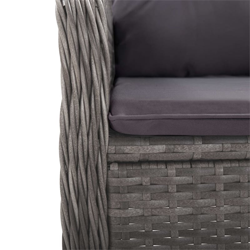 vidaXL 5 Piece Garden Dining Set in Gray