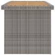 vidaXL Outdoor Dining Set in Gray Poly Rattan/Dark Gray Cushion