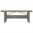 vidaXL Outdoor Dining Set in Gray Poly Rattan/Dark Gray Cushion