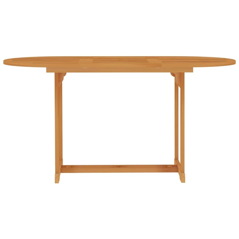 vidaXL Garden Dining Set in Warm Brown Fine Sanded Teak Hardwood Medium