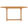 vidaXL Garden Dining Set in Warm Brown Fine Sanded Teak Hardwood Medium