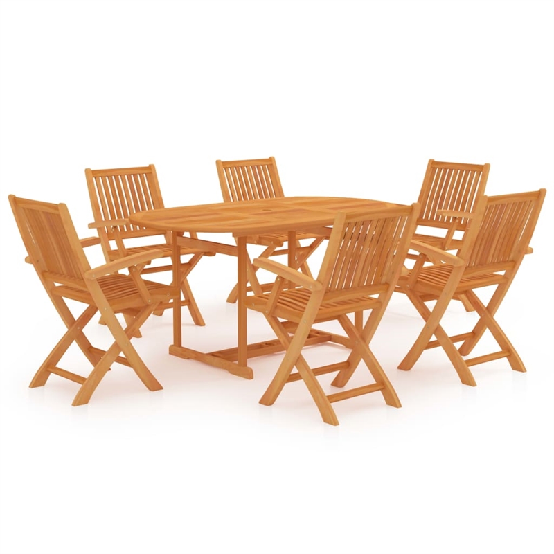 vidaXL Garden Dining Set Natural Teak