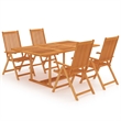 vidaXL Garden Dining Set in Warm Brown Solid Teak Wood Medium