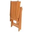 vidaXL Fine Sanded Teak Hardwood 7-Piece Set Garden Dining Set in Warm Brown