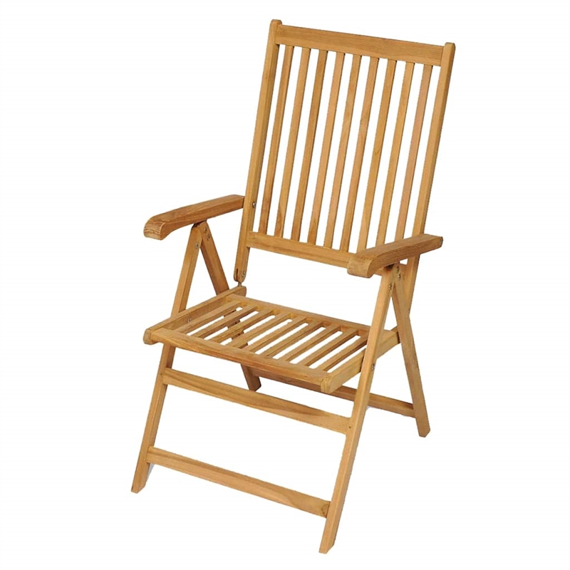 vidaXL Fine Sanded Teak Hardwood Large Garden Dining Set in Warm Brown