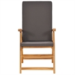 vidaXL Garden Dining Set in Gray Cushions/Natural Teak Wood