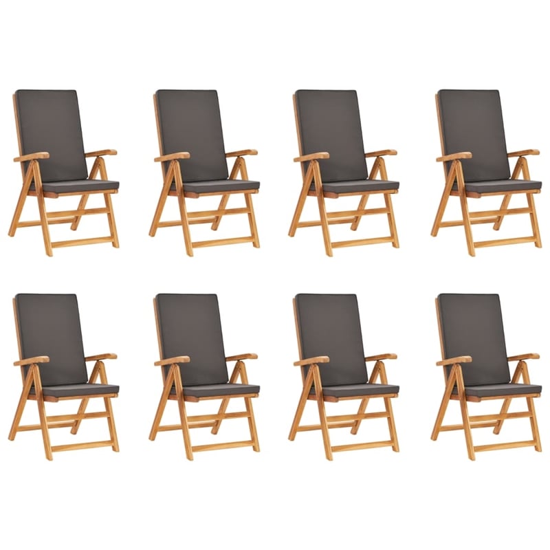 vidaXL Solid Teak Wood Large Foldable Garden Dining Set