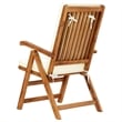 vidaXL Garden Dining Set in Cream White/Teak