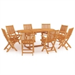 vidaXL Garden Dining Set Warm Teak