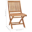 vidaXL Solid Teak Wood Medium Foldable Garden Dining Set in Warm Brown