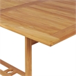 vidaXL Solid Teak Wood Large Foldable Garden Dining Set Warm Teak in Brown