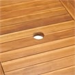 vidaXL Solid Teak Wood/Polyester Garden Dining Set in Gray/Natural Wood