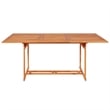 vidaXL Solid Teak Wood Large Durable Garden Dining Set in Warm Brown