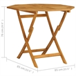 vidaXL Solid Teak Wood Medium Garden Dining Set in Warm Brown