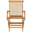 vidaXL Fine Sanded Teak Hardwood Medium Garden Dining Set in Warm Brown