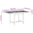 vidaXL Teak Wood Medium to Large Extendable Garden Dining Set in Warm Brown