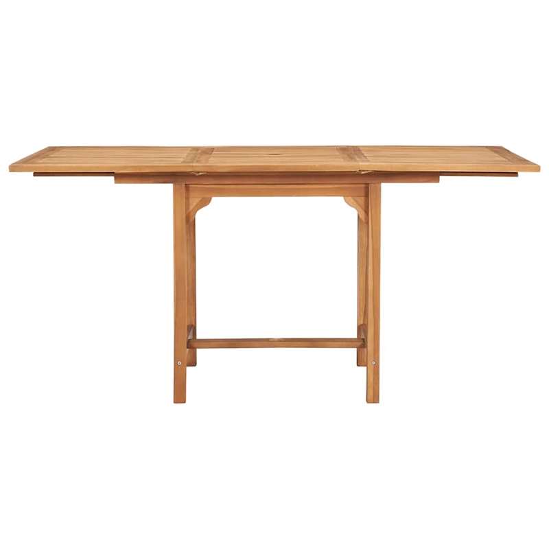vidaXL Smooth Sanded Teak Hardwood Medium Garden Dining Set in Warm Brown