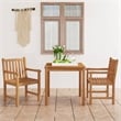 vidaXL Fine Sanded Teak Hardwood Medium Garden Dining Set in Warm Brown