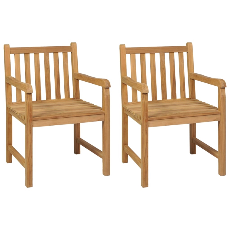 vidaXL Fine Sanded Teak Hardwood Medium Garden Dining Set in Warm Brown