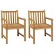 vidaXL Fine Sanded Teak Hardwood Medium Garden Dining Set in Warm Brown