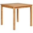 vidaXL Fine Sanded Teak Hardwood Medium Garden Dining Set in Warm Brown