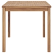 vidaXL Fine Sanded Teak Hardwood Garden Dining Set in Natural Teak