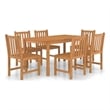 vidaXL Solid Teak Wood Garden Dining Set in Warm Teak