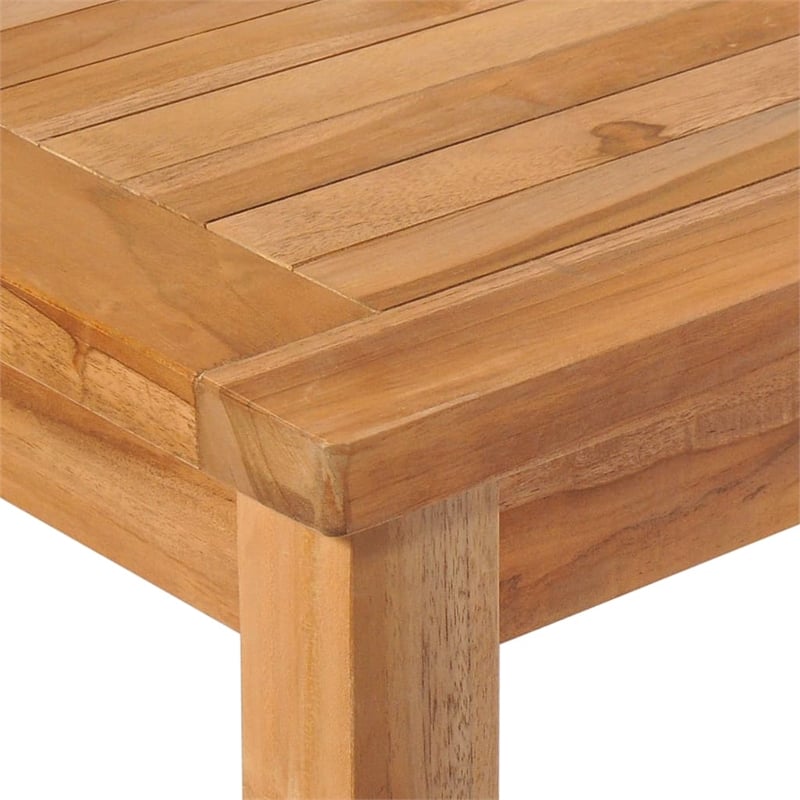 vidaXL Solid Teak Wood Medium Garden Dining Set in Warm Brown